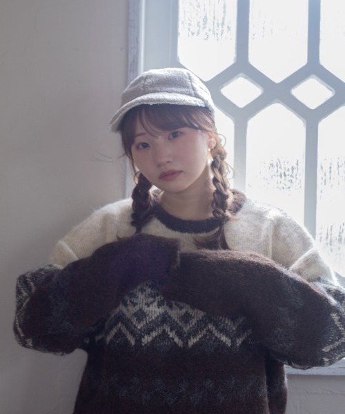 kaorinomori（カオリノモリ）の「kaorinomori×ももた モコキャップ / カオリノモリ（キャップ・レディース・ブラウン/グレー・FREE）」の5枚目の写真