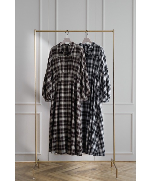 Marion Plaid Shirt Dress（ワンピース）｜Her lip to（ハーリップ