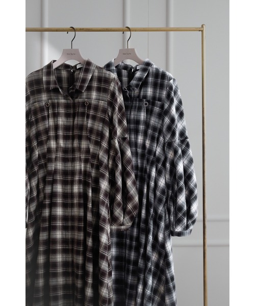 Marion Plaid Shirt Dress（ワンピース）｜Her lip to（ハーリップ