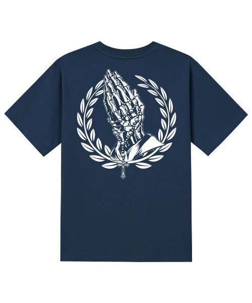 KAN6312(カン6312)の「KTN0194 スカルハンド 半袖Tシャツ ネイビー(Tシャツ/カットソー・メンズ・その他・LARGE/MEDIUM/SMALL/X-LARGE)」の1枚目の写真