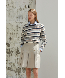 FORMAL PLEATSW SKIRT_LIGHT GREY