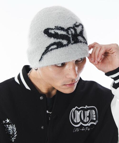 SHORT ROUND（ショートラウンド）の「SHORT ROUND/シャギーシングルニットワッチ（ニットキャップ/ビーニー・レディース・ライトグレー/ブラック・FREE）」の4枚目の写真