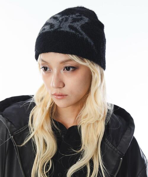 SHORT ROUND（ショートラウンド）の「SHORT ROUND/シャギーシングルニットワッチ（ニットキャップ/ビーニー・レディース・ライトグレー/ブラック・FREE）」の6枚目の写真