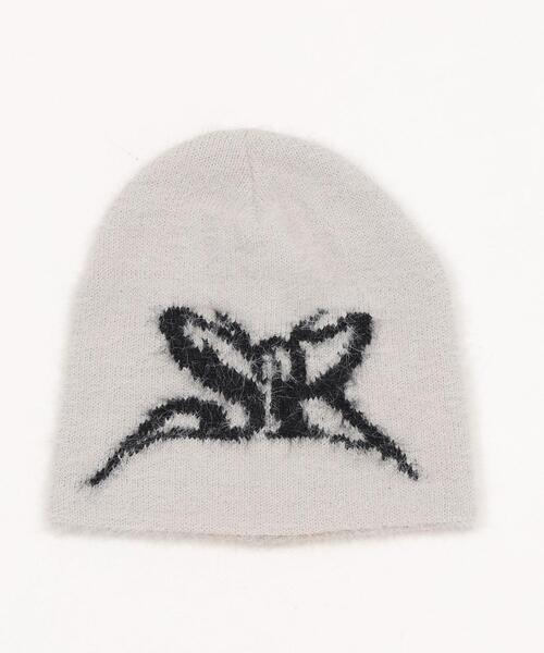 SHORT ROUND（ショートラウンド）の「SHORT ROUND/シャギーシングルニットワッチ（ニットキャップ/ビーニー・レディース・ライトグレー/ブラック・FREE）」の9枚目の写真