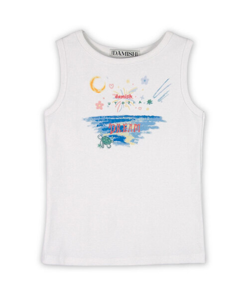 DAMISH(ダミシュ)の「ドリームオーシャンタンクトップ_ホワイト(Tシャツ/カットソー・レディース・ホワイト・FREE)」の1枚目の写真