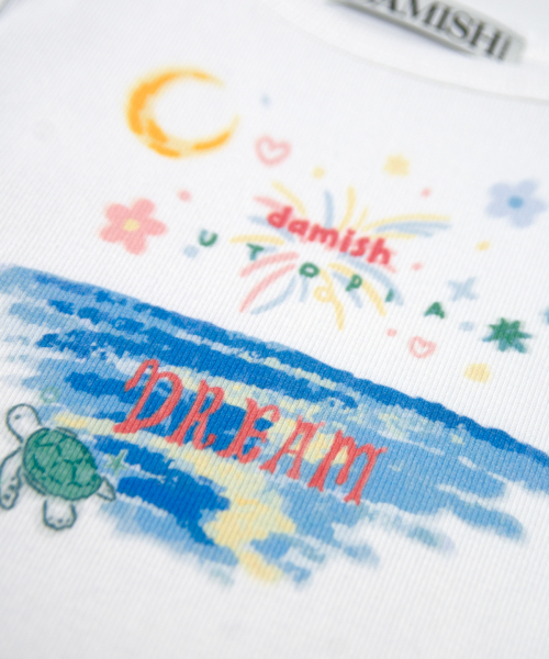 DAMISH(ダミシュ)の「ドリームオーシャンタンクトップ_ホワイト(Tシャツ/カットソー・レディース・ホワイト・FREE)」の2枚目の写真