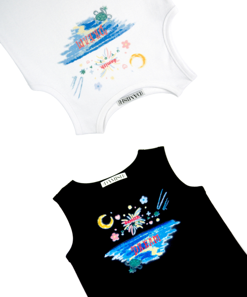DAMISH(ダミシュ)の「ドリームオーシャンタンクトップ_ホワイト(Tシャツ/カットソー・レディース・ホワイト・FREE)」の3枚目の写真