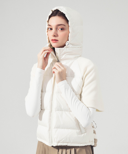 LORDLOAR(ロードロアル)の「ニットハイブリッドダウンジャンパー IVORY(ダウンジャケット/コート・レディース・その他・SMALL/MEDIUM/LARGE)」の1枚目の写真