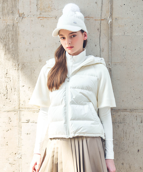 LORDLOAR(ロードロアル)の「ニットハイブリッドダウンジャンパー IVORY(ダウンジャケット/コート・レディース・その他・SMALL/MEDIUM/LARGE)」の2枚目の写真