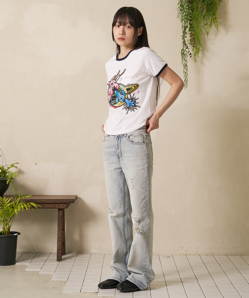 FDR(エフディーアール)の「Womans Vintage Boots Cut Denim Jeans Blue(デニムパンツ・レディース・その他・SMALL/MEDIUM)」の2枚目の写真