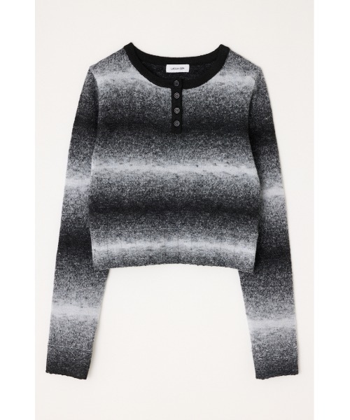 LAGUA GEM(ラグアジェム)の「GRADATION COMPACT KNIT トップス(ニット/セーター・レディース・ブラウン/ピンク/ブラック・FREE)」の7枚目の写真