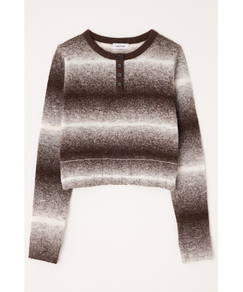 LAGUA GEM(ラグアジェム)の「GRADATION COMPACT KNIT トップス(ニット/セーター・レディース・ブラウン/ピンク/ブラック・FREE)」の19枚目の写真
