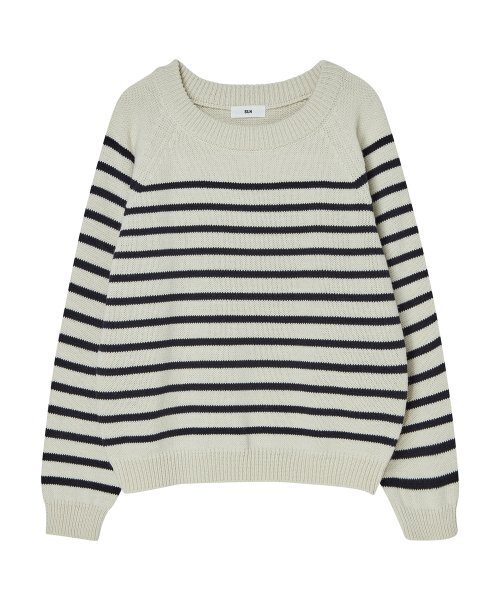 SILN(シルン)の「Raglan stripe knit (IVORY)(ニット/セーター・レディース・その他・FREE)」の2枚目の写真