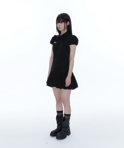 KASHIKO(カシコ)の「Puff Preppy Mini Dress Black(ワンピース・レディース・その他・SMALL/MEDIUM)」の4枚目の写真