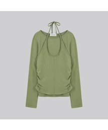 Layered halter neck top set FRFA01LT08_Olive