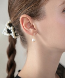 Leja（レジャ）の「【LEJA】エレガントドロップパールショートピアス結婚式 パーティー 成人式 二次会 同窓会 お呼ばれ オケージョン 20代 30代（ピアス（両耳用））」