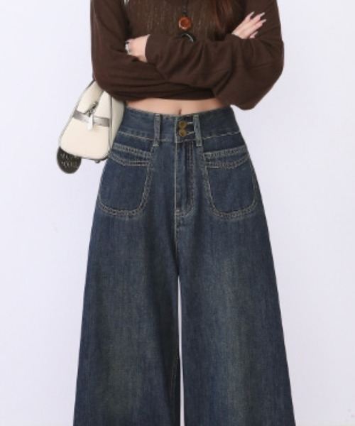 REBALANCE（リバランス）の「ワイドレッグデニム（デニムパンツ・レディース・B/A・SMALL/LARGE/MEDIUM）」の7枚目の写真