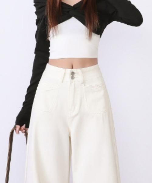 REBALANCE（リバランス）の「ワイドレッグデニム（デニムパンツ・レディース・B/A・SMALL/LARGE/MEDIUM）」の4枚目の写真