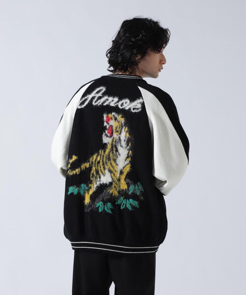 amok（アモク）の「amok /アモク/SOUVENIOR KNIT JACKET（ニット