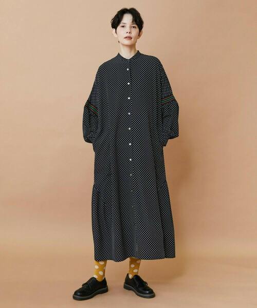 FRAPBOIS（フラボア）の「スプラッシュドット ワンピース（ワンピース・レディース・ブラック/ネイビー・0/1）」の2枚目の写真