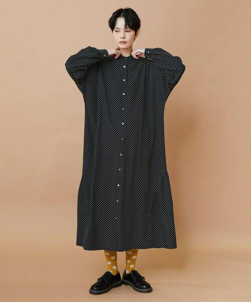 FRAPBOIS（フラボア）の「スプラッシュドット ワンピース（ワンピース・レディース・ブラック/ネイビー・0/1）」の12枚目の写真