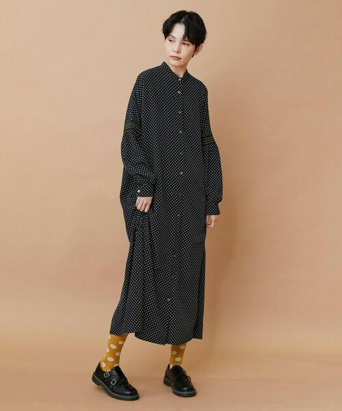 FRAPBOIS（フラボア）の「スプラッシュドット ワンピース（ワンピース・レディース・ブラック/ネイビー・0/1）」の15枚目の写真