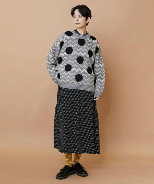 FRAPBOIS（フラボア）の「スプラッシュドット ワンピース（ワンピース・レディース・ブラック/ネイビー・0/1）」の16枚目の写真