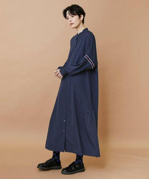 FRAPBOIS（フラボア）の「スプラッシュドット ワンピース（ワンピース・レディース・ブラック/ネイビー・0/1）」の17枚目の写真