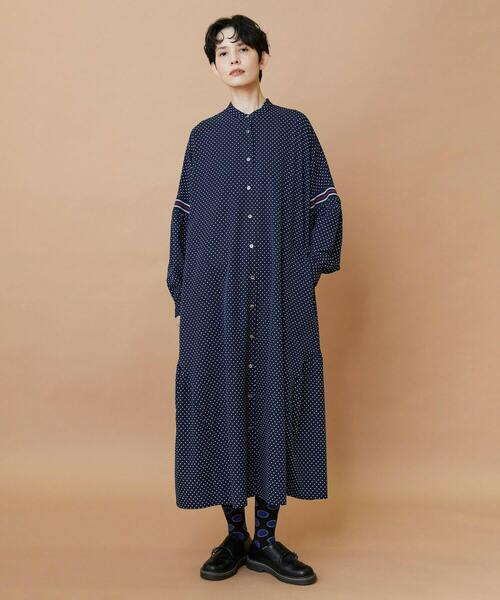 FRAPBOIS（フラボア）の「スプラッシュドット ワンピース（ワンピース・レディース・ブラック/ネイビー・0/1）」の21枚目の写真