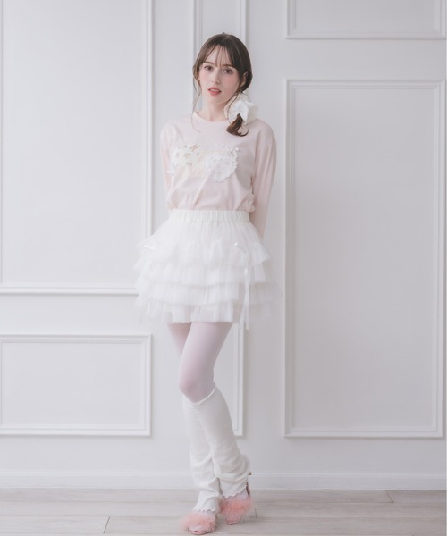 Lolime by mellfy memory(ロリミー バイ メルフィーメモリー)の「tiered mini tutu skirt(スカート・レディース・ホワイト/ピンク・MEDIUM/X-LARGE)」の8枚目の写真