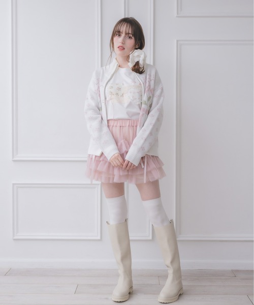 Lolime by mellfy memory(ロリミー バイ メルフィーメモリー)の「tiered mini tutu skirt(スカート・レディース・ホワイト/ピンク・MEDIUM/X-LARGE)」の7枚目の写真