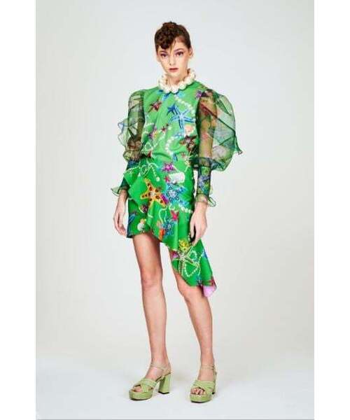 GREEDILOUS(グリディアス)の「オーシャンパールプリントラッフルスカート(スカート・レディース・その他・SMALL/MEDIUM/LARGE/X-SMALL)」の2枚目の写真