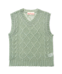 RAD FICTION（ラッドフィックション）の「DOHERTY FISHERMAN CABLE KNIT VEST / FOREST GREEN（ベスト）」