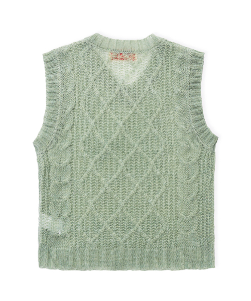 RAD FICTION(ラッドフィックション)の「DOHERTY FISHERMAN CABLE KNIT VEST / FOREST GREEN(ベスト・メンズ・その他・ONE)」の2枚目の写真