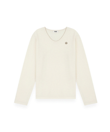 R-4（アールフォー）の「R-0037 / SEXY FIT U-NECK LONG SLEVEE(IVORY)（Tシャツ/カットソー）」