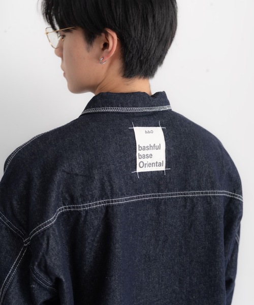 bashful base Oriental(バッシュフルベースオリエンタル)の「【bbO】ステッチデザインルーズショートデニムジャケット(デニムジャケット・メンズ・インディゴブルー・SMALL/MEDIUM/LARGE)」の18枚目の写真