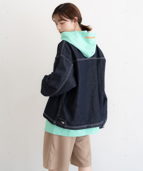 bashful base Oriental(バッシュフルベースオリエンタル)の「【bbO】ステッチデザインルーズショートデニムジャケット(デニムジャケット・メンズ・インディゴブルー・SMALL/MEDIUM/LARGE)」の10枚目の写真