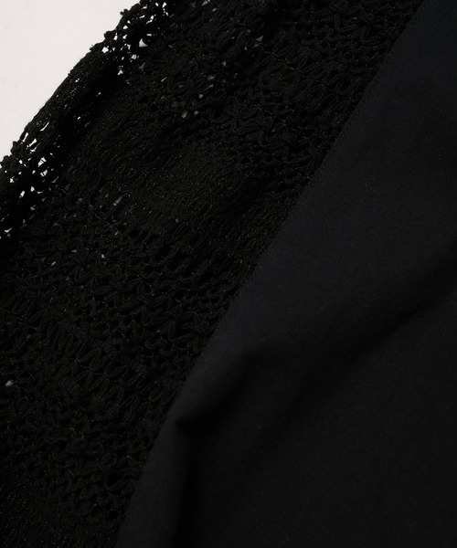 SALON adam et rope'(サロン アダム エ ロペ)の「【WEB限定】レースアクセントブラウス(シャツ/ブラウス・レディース・ブラック/オフホワイト・FREE)」の3枚目の写真
