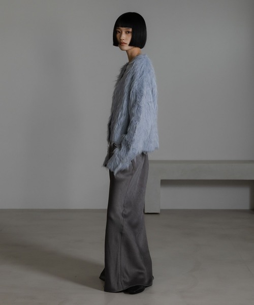 LOWRYS FARM(ローリーズファーム)の「シャギーショートVカーディガン 632263(カーディガン/ボレロ・レディース・アイボリー/ブルー/グレー/イエロー・FREE)」の13枚目の写真