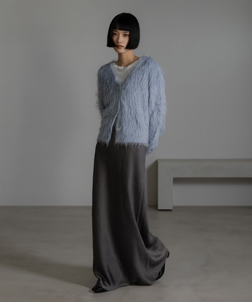 LOWRYS FARM(ローリーズファーム)の「シャギーショートVカーディガン 632263(カーディガン/ボレロ・レディース・アイボリー/ブルー/グレー/イエロー・FREE)」の14枚目の写真