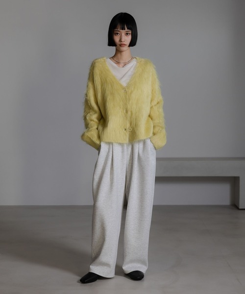 LOWRYS FARM(ローリーズファーム)の「シャギーショートVカーディガン 632263(カーディガン/ボレロ・レディース・アイボリー/ブルー/グレー/イエロー・FREE)」の22枚目の写真