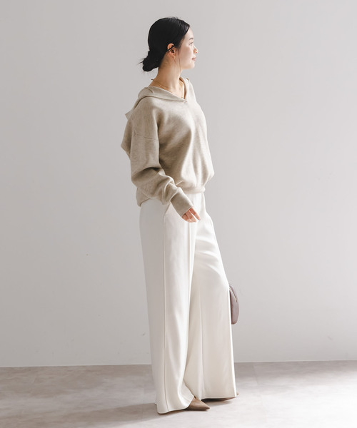 セール】《追加》接結タック編みフードプルオーバー2（ニット/セーター