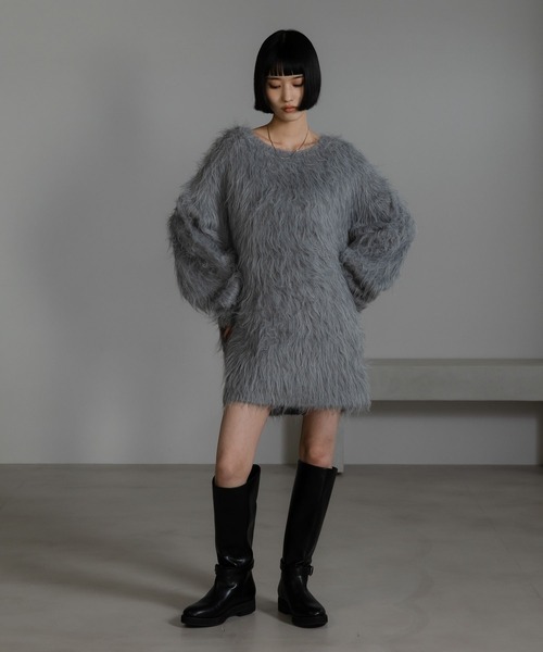 LOWRYS FARM（ローリーズファーム）の「シャギーチュニックプルオーバー　632266（ニット/セーター・レディース・ピンク/グレー/ホワイト・FREE）」の18枚目の写真