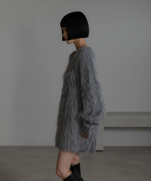 LOWRYS FARM（ローリーズファーム）の「シャギーチュニックプルオーバー　632266（ニット/セーター・レディース・ピンク/グレー/ホワイト・FREE）」の13枚目の写真