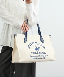 【BEVERLY HILLS POLO CLUB】ポロプリントキャンバストート大 BH2013N