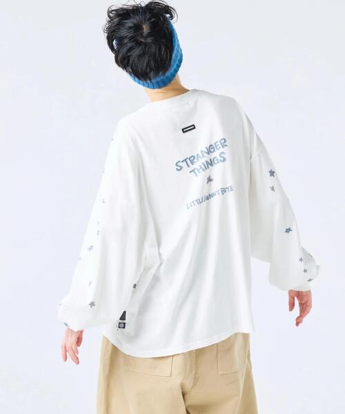 Little sunny bite(リトルサニーバイト)の「littlesunnybite/リトルサニーバイト/stranger things x little sunny bite will long tee(Tシャツ/カットソー・レディース・ピンク/ホワイト/ブルー・M/S)」の4枚目の写真