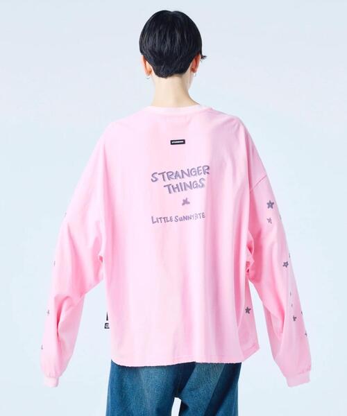 Little sunny bite(リトルサニーバイト)の「littlesunnybite/リトルサニーバイト/stranger things x little sunny bite will long tee(Tシャツ/カットソー・レディース・ピンク/ホワイト/ブルー・M/S)」の13枚目の写真