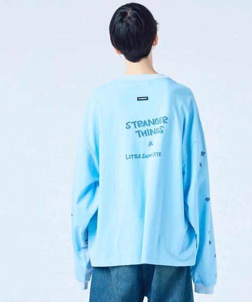 Little sunny bite(リトルサニーバイト)の「littlesunnybite/リトルサニーバイト/stranger things x little sunny bite will long tee(Tシャツ/カットソー・レディース・ピンク/ホワイト/ブルー・M/S)」の15枚目の写真