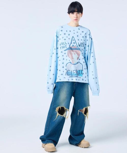 Little sunny bite(リトルサニーバイト)の「littlesunnybite/リトルサニーバイト/stranger things x little sunny bite will long tee(Tシャツ/カットソー・レディース・ピンク/ホワイト/ブルー・M/S)」の16枚目の写真