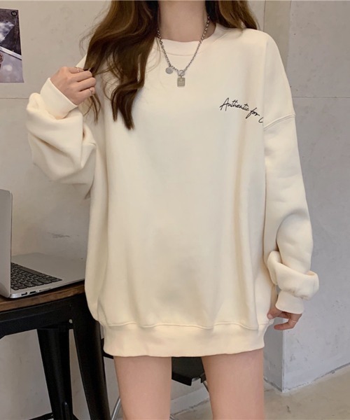 Flugge(フラッジー)の「オーバーロゴスウェット(スウェット・レディース・ブラック/アイボリー・LARGE/MEDIUM)」の7枚目の写真